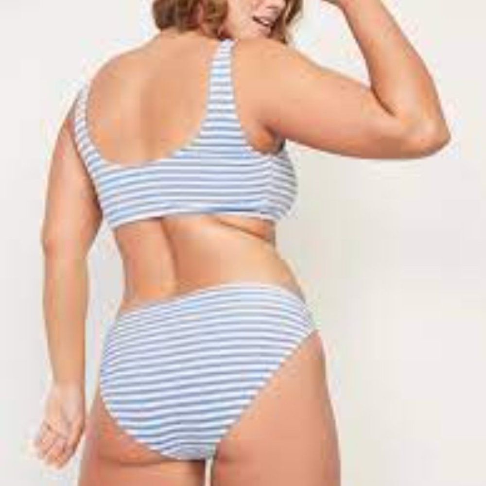 OLD NAVY LOW-RISE STRIPED TERRY CLOTH CLASSIC NAUTICAL BIKINI SWIM SZ 2XL NWT